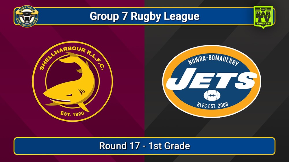 250823-video-South Coast Round 17 - 1st Grade - Shellharbour Sharks v Nowra-Bomaderry  Slate Image