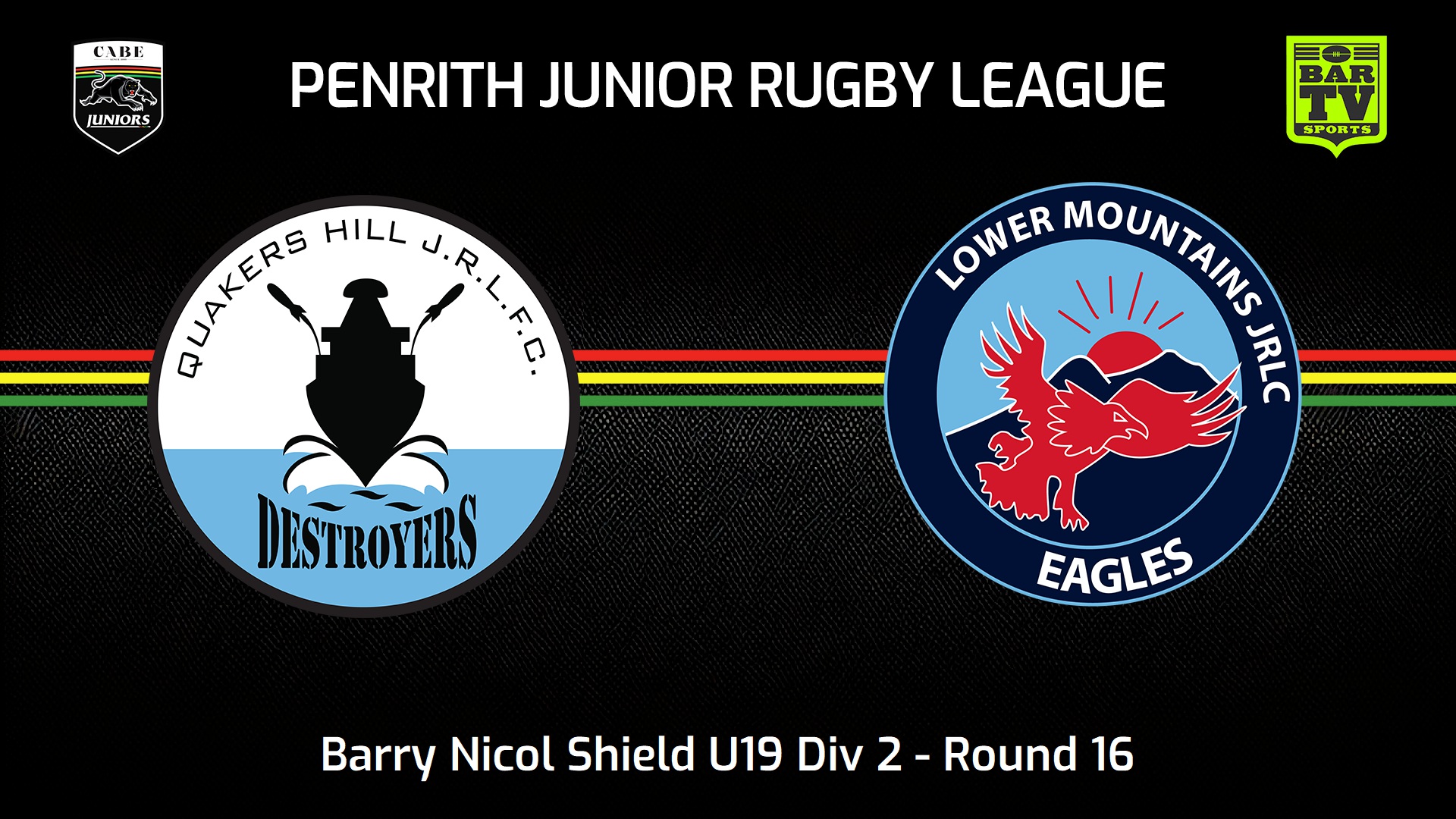 240811-video-Penrith & District Junior Rugby League Round 16 - Barry Nicol Shield U19 Div 2 - Quakers Hill Destroyers v Lower Mountains Slate Image