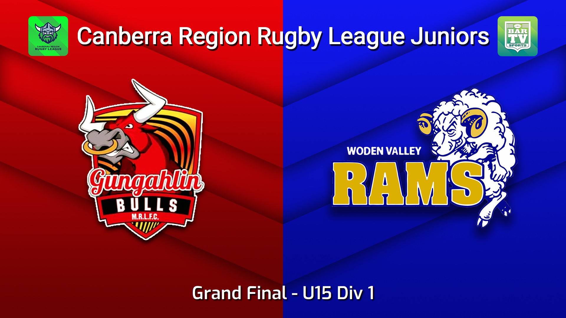 260913-video-Canberra Region Rugby League Juniors Grand Final - U15 Div 1 - Gungahlin Bulls Juniors v Woden Valley Rams Juniors Slate Image