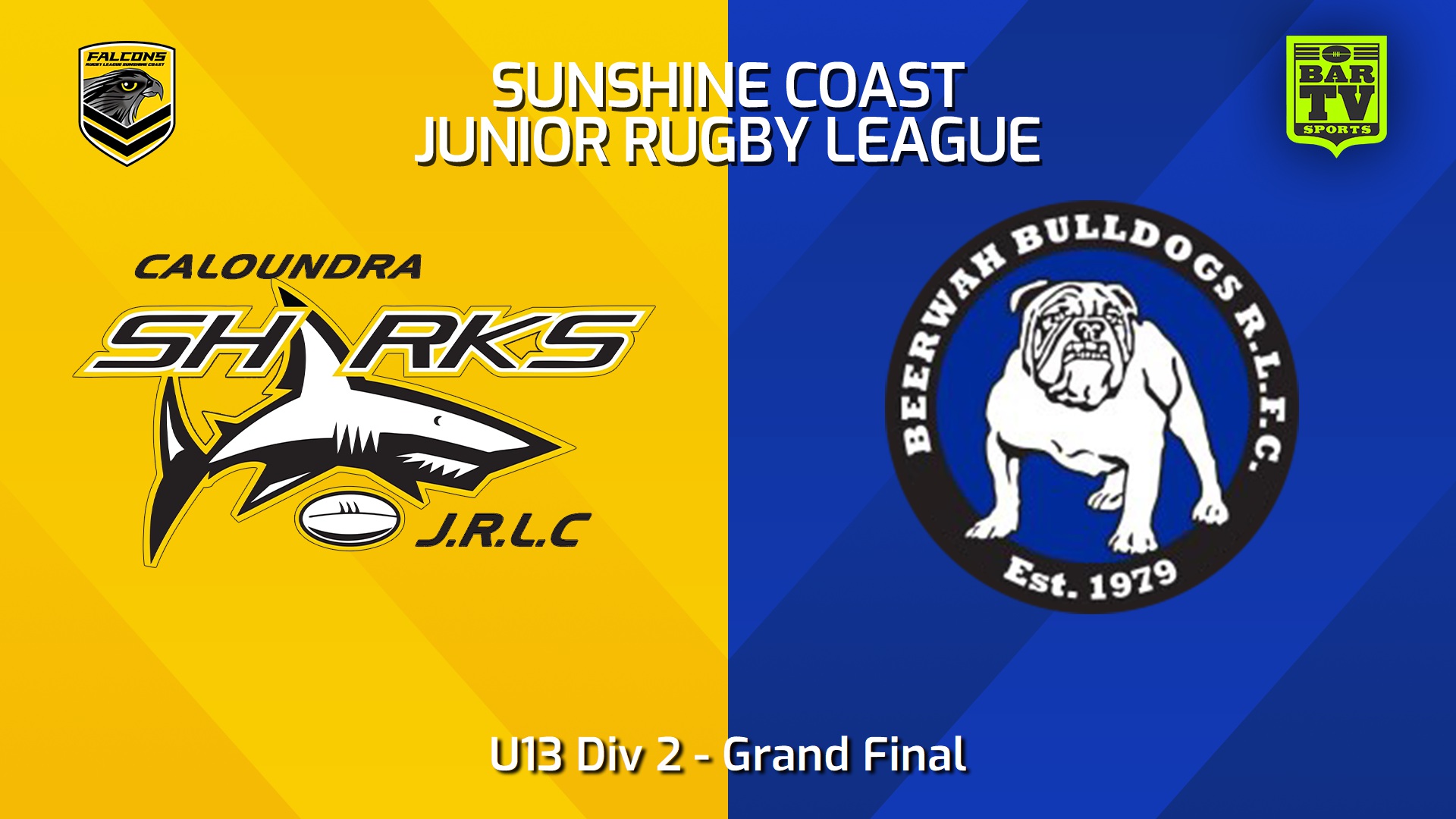 240907-video-Sunshine Coast Junior Rugby League Grand Final - U13 Div 2 - Caloundra Sharks JRL v Beerwah Bulldogs JRL Slate Image