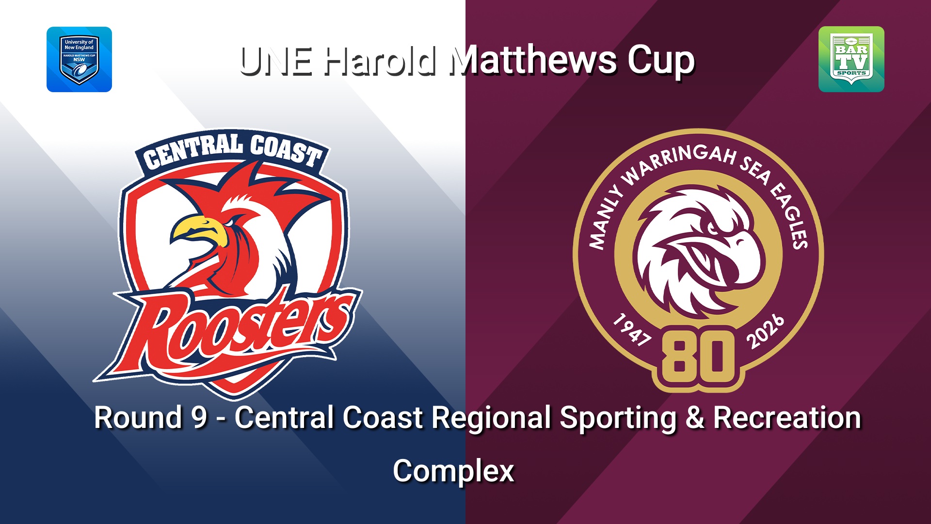 260405-video-UNE Harold Matthews Cup Round 9 - Central Coast Roosters v Manly Warringah Sea Eagles Slate Image