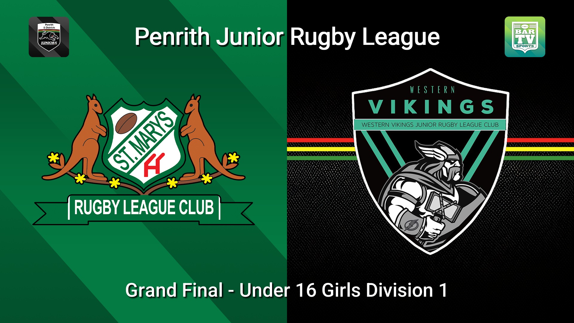 260829-video-Penrith & District Junior Rugby League Grand Final - Under 16 Girls Division 1 - St Marys v Western Vikings Minigame Slate Image