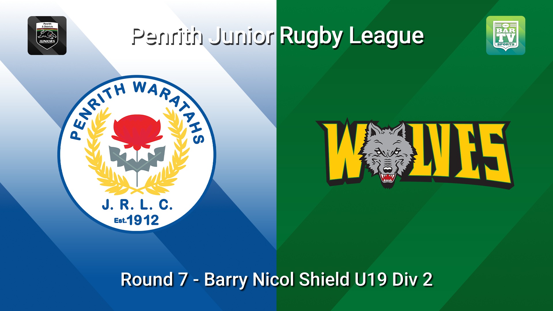 260517-video-Penrith & District Junior Rugby League Round 7 - Barry Nicol Shield U19 Div 2 - Penrith Waratahs v Windsor Wolves Slate Image