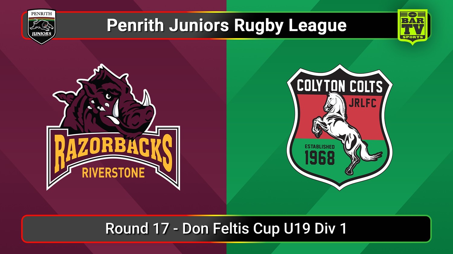250810-video-Penrith & District Junior Rugby League Round 17 - Don Feltis Cup U19 Div 1 - Riverstone v Colyton Slate Image