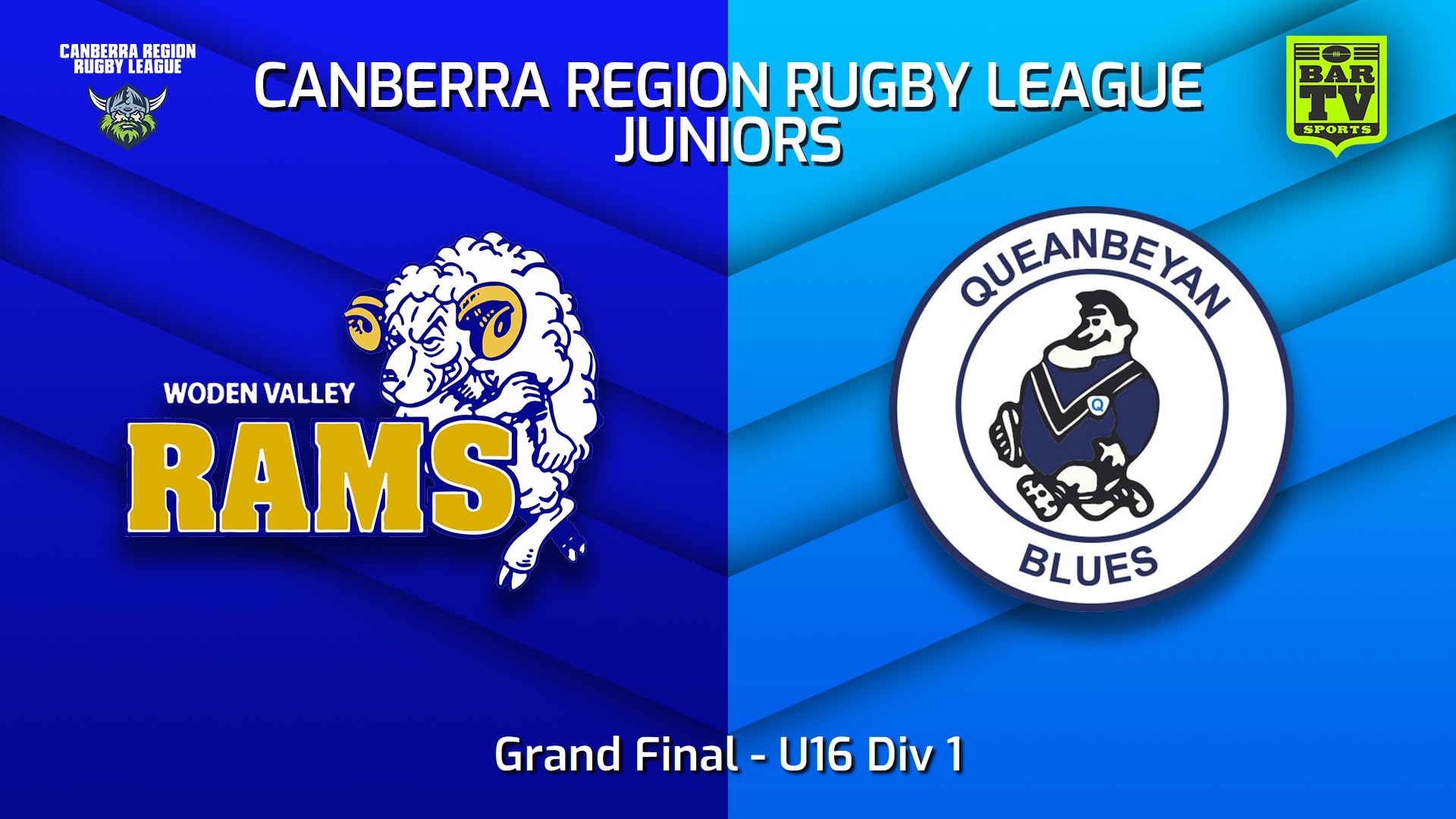 250905-video-Canberra Region Rugby League Juniors Grand Final - U16 Div 1 - Woden Valley Rams Juniors v Queanbeyan Blues Juniors Slate Image