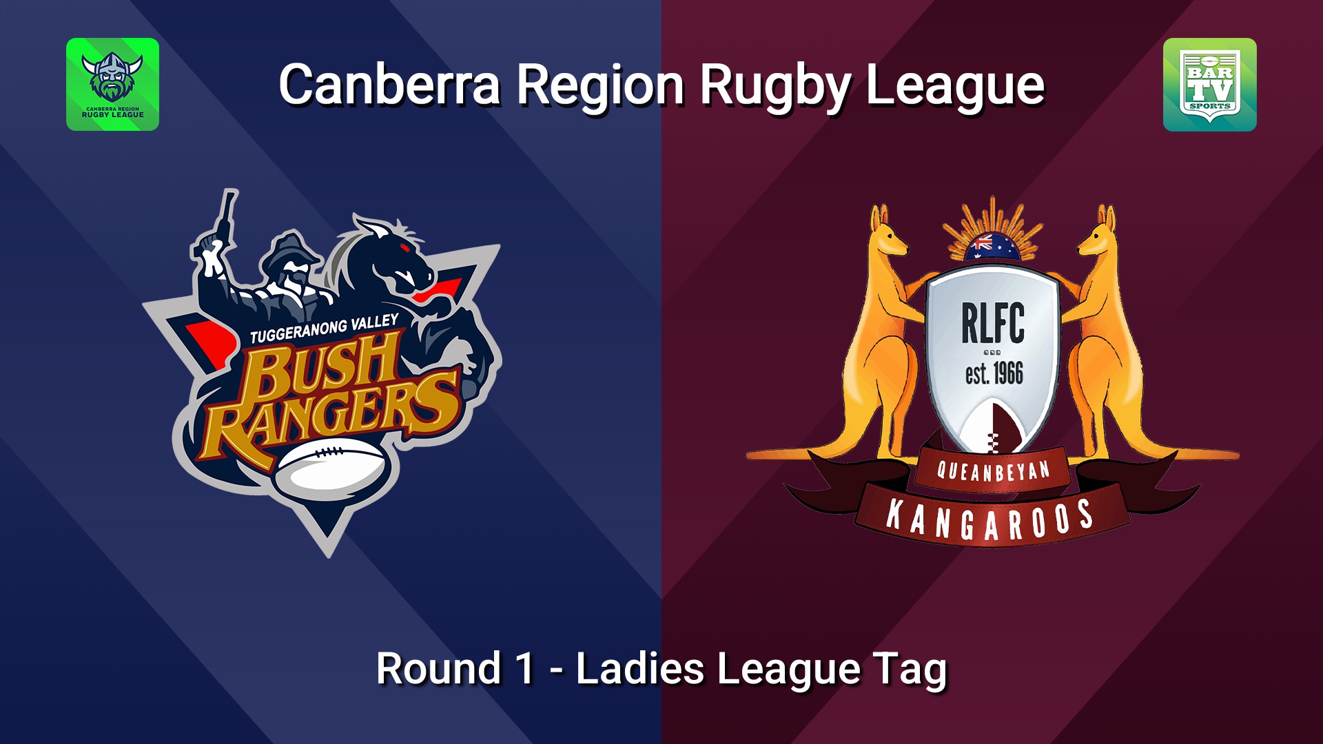 260411-video-Canberra Round 1 - Ladies League Tag - Tuggeranong Bushrangers v Queanbeyan Kangaroos Slate Image