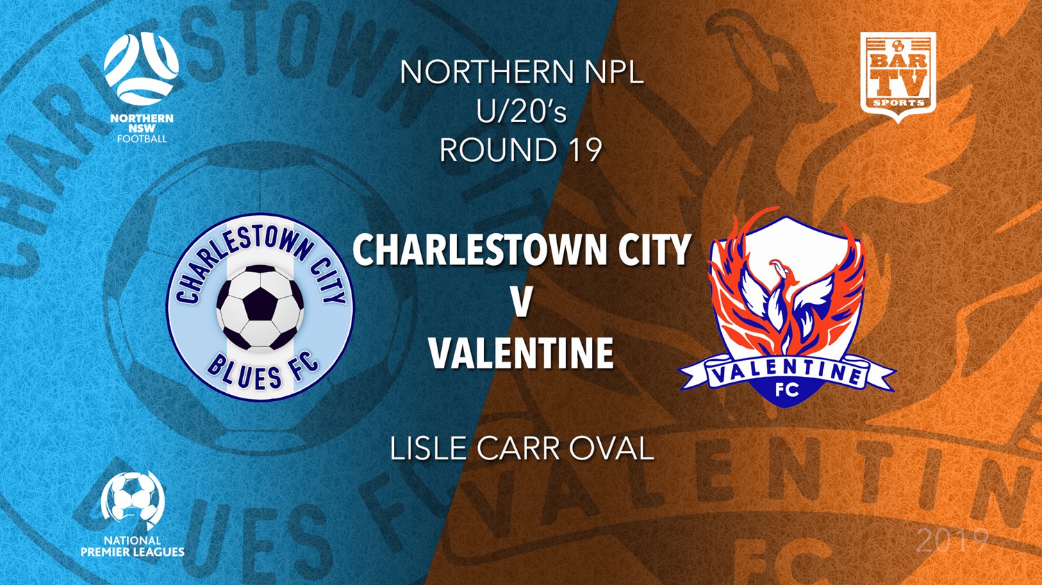 NPL Youth - Northern NSW Round 19 - Charlestown City Blues FC U20 v Valentine Phoenix FC U20 Slate Image