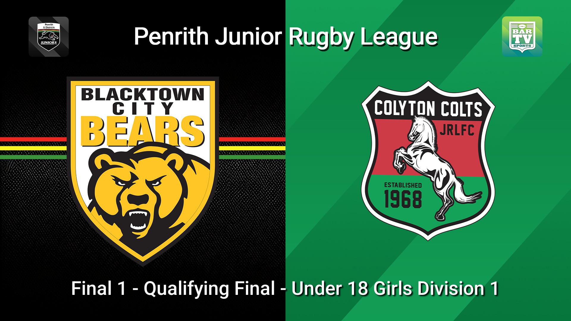 260808-video-Penrith & District Junior Rugby League Final 1 - Qualifying Final - Under 18 Girls Division 1 - Blacktown City v Colyton Slate Image