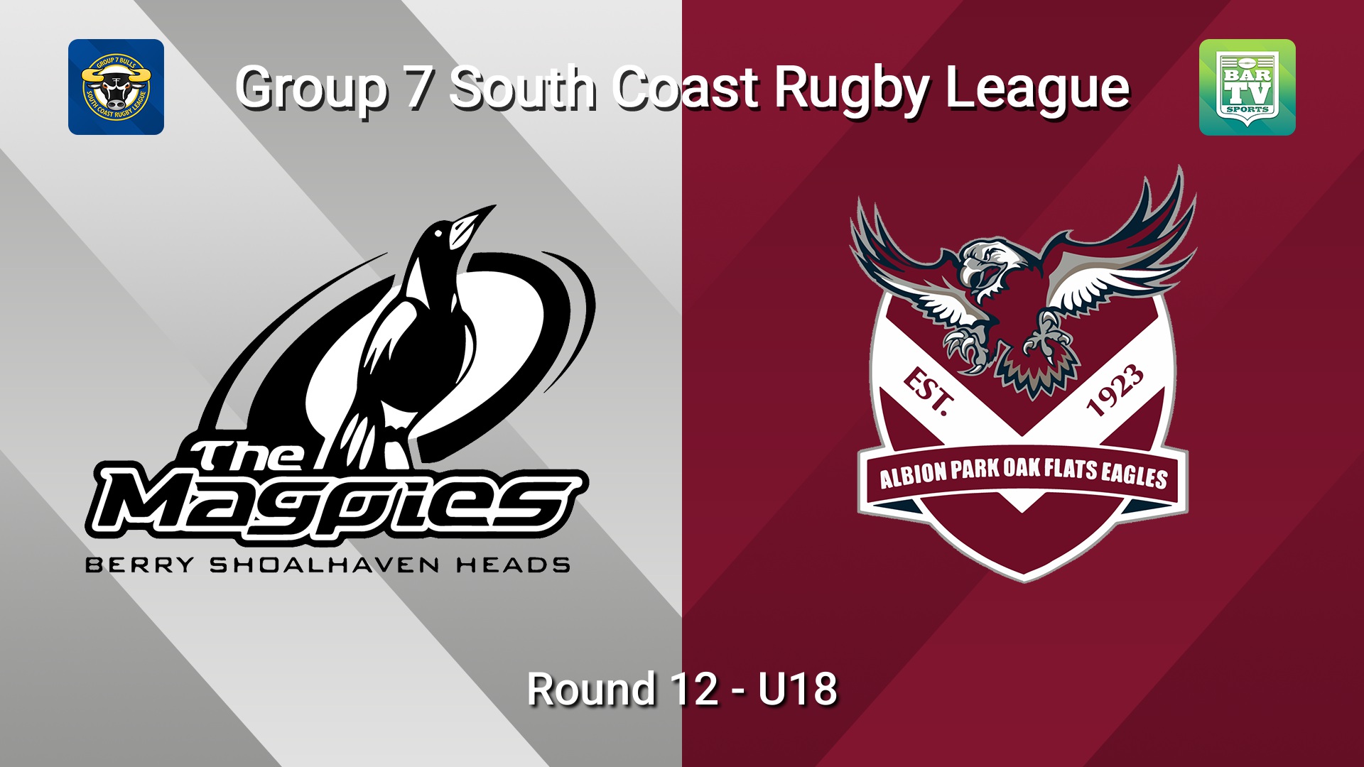 260718-video-South Coast Round 12 - U18 - Berry-Shoalhaven Heads v Albion Park Oak Flats Slate Image