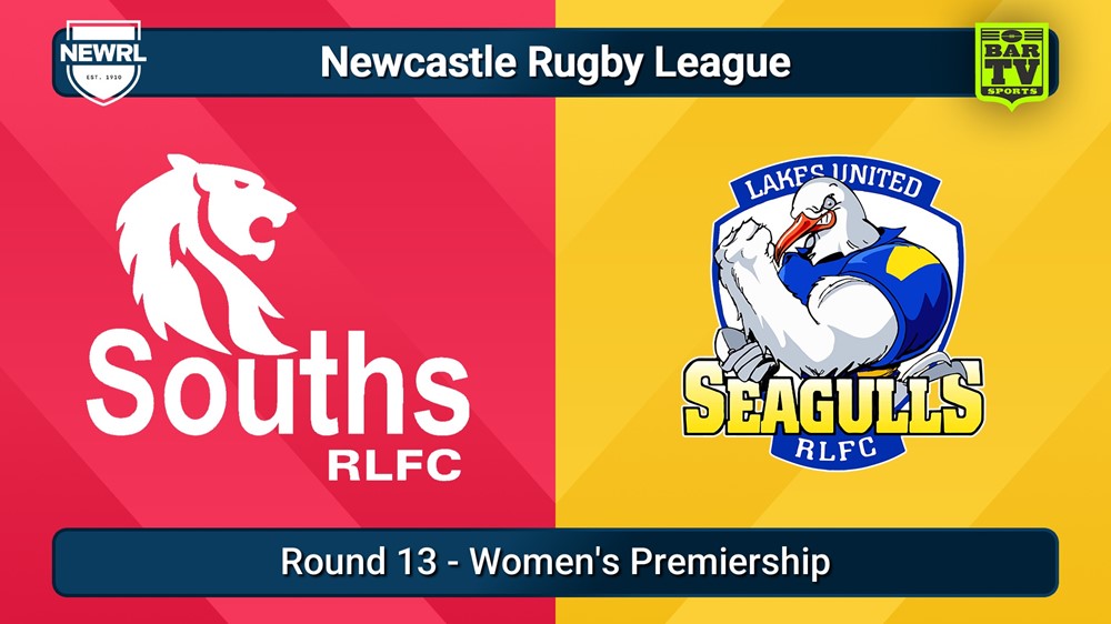 250727-video-Newcastle RL Round 13 - Women's Premiership - South Newcastle Lions v Lakes United Seagulls Slate Image
