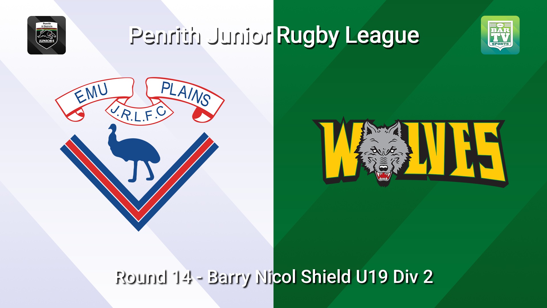 260726-video-Penrith & District Junior Rugby League Round 14 - Barry Nicol Shield U19 Div 2 - Emu Plains v Windsor Wolves Slate Image