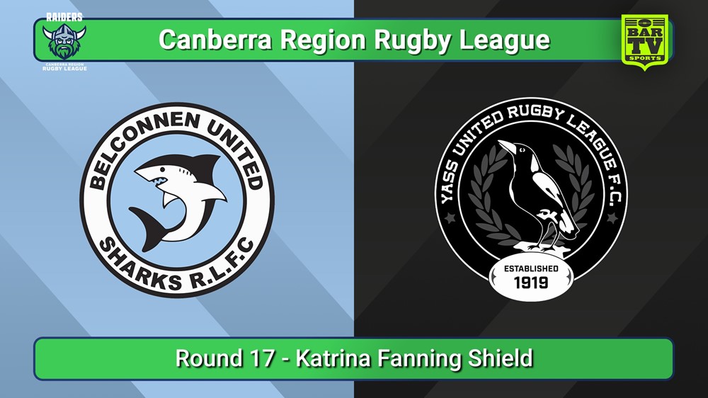 250809-video-Canberra Round 17 - Katrina Fanning Shield - Belconnen United Sharks v Yass Magpies Slate Image