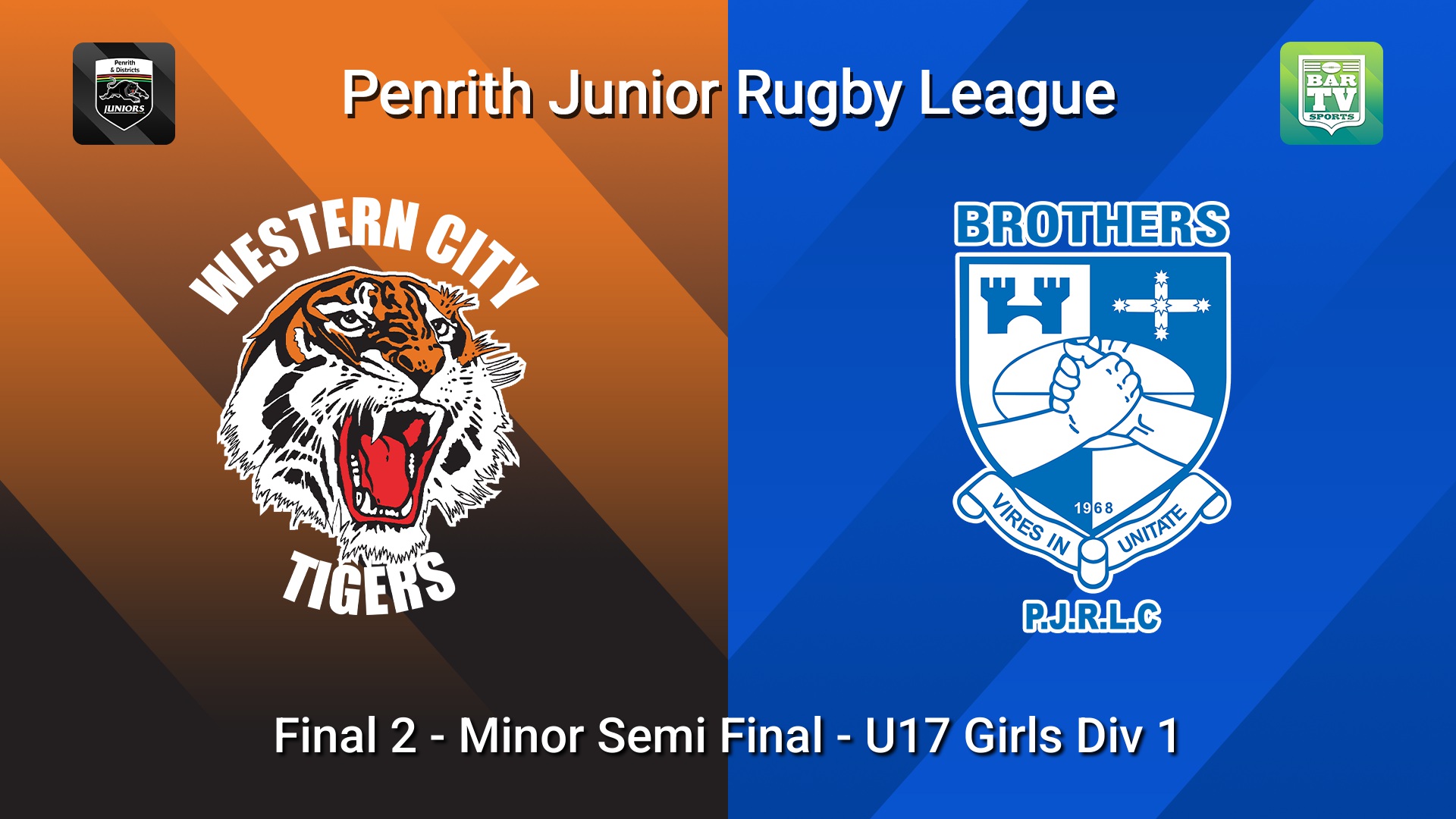 260815-video-Penrith & District Junior Rugby League Final 2 - Minor Semi Final - U17 Girls Div 1 - Western City Tigers v Brothers Minigame Slate Image