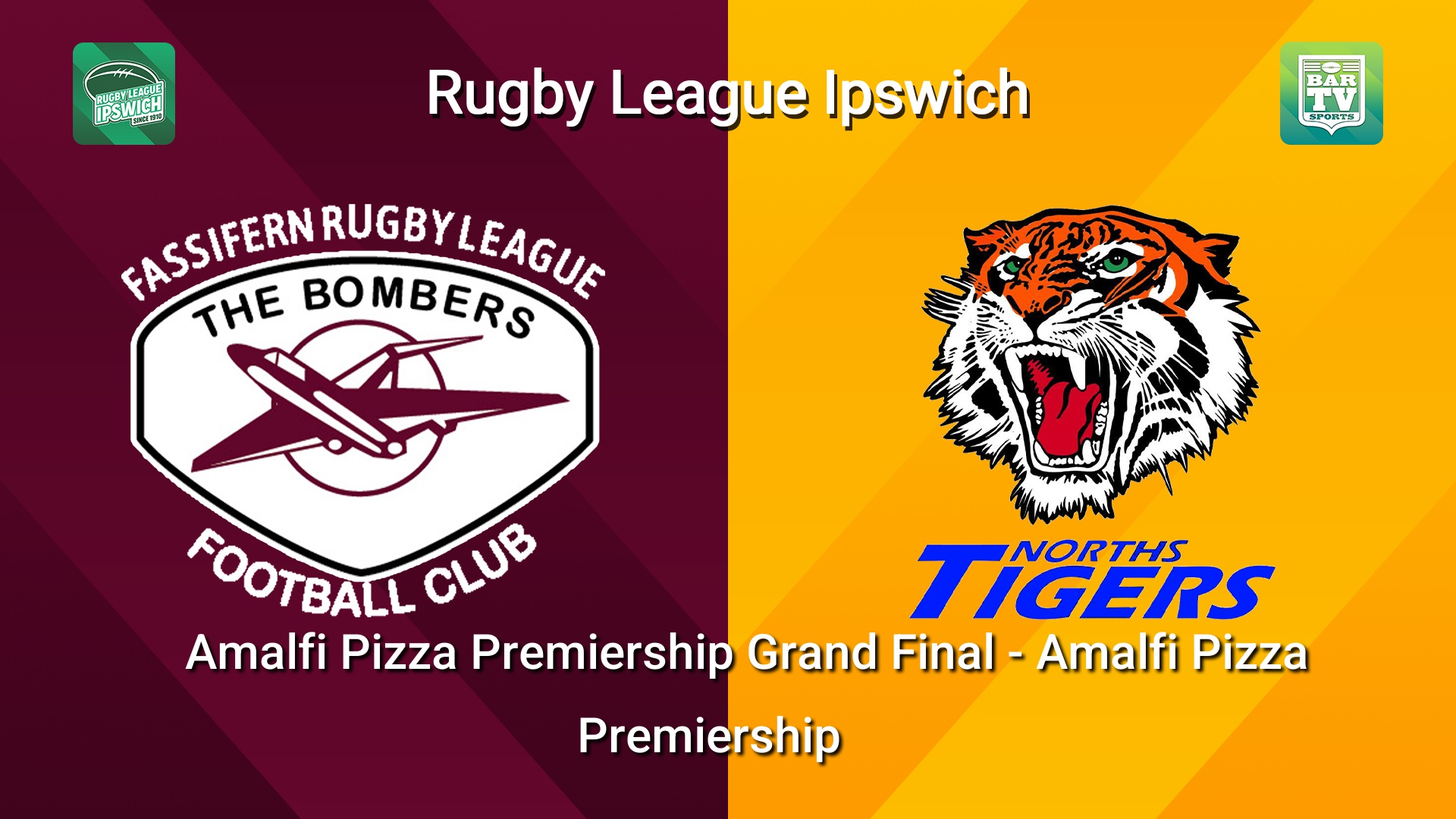 260913-video-Rugby League Ipswich Amalfi Pizza Premiership Grand Final - Amalfi Pizza Premiership - Fassifern Bombers v Norths Tigers Slate Image