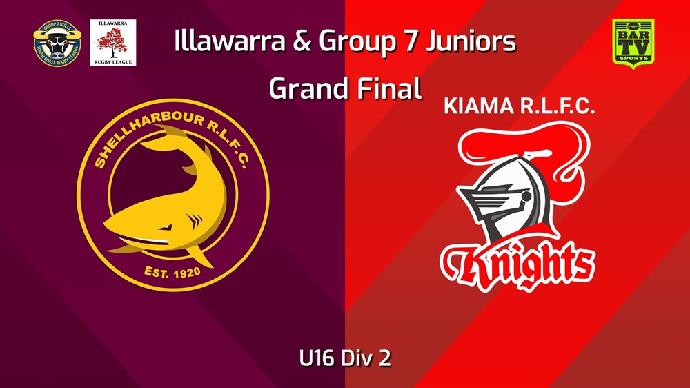 250907-video-Illawarra and Group 7 Merged Juniors Grand Final - U16 Div 2 - Shellharbour Sharks v Kiama Knights Slate Image