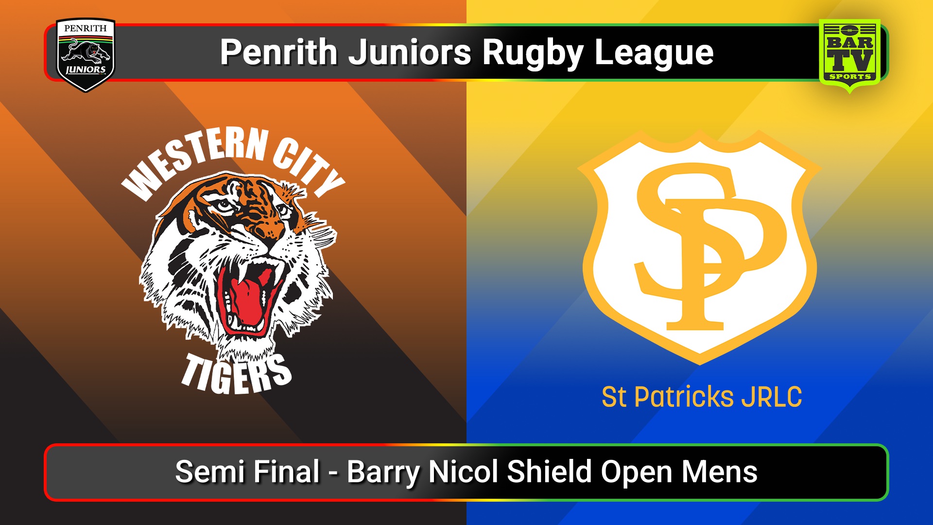 250831-video-Penrith & District Junior Rugby League Semi Final - Barry Nicol Shield Open Mens - Western City Tigers v St Patricks Slate Image