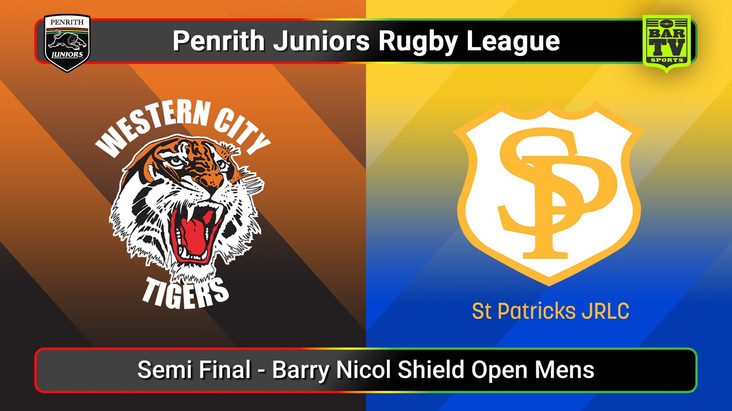 250831-video-Penrith & District Junior Rugby League Semi Final - Barry Nicol Shield Open Mens - Western City Tigers v St Patricks Slate Image