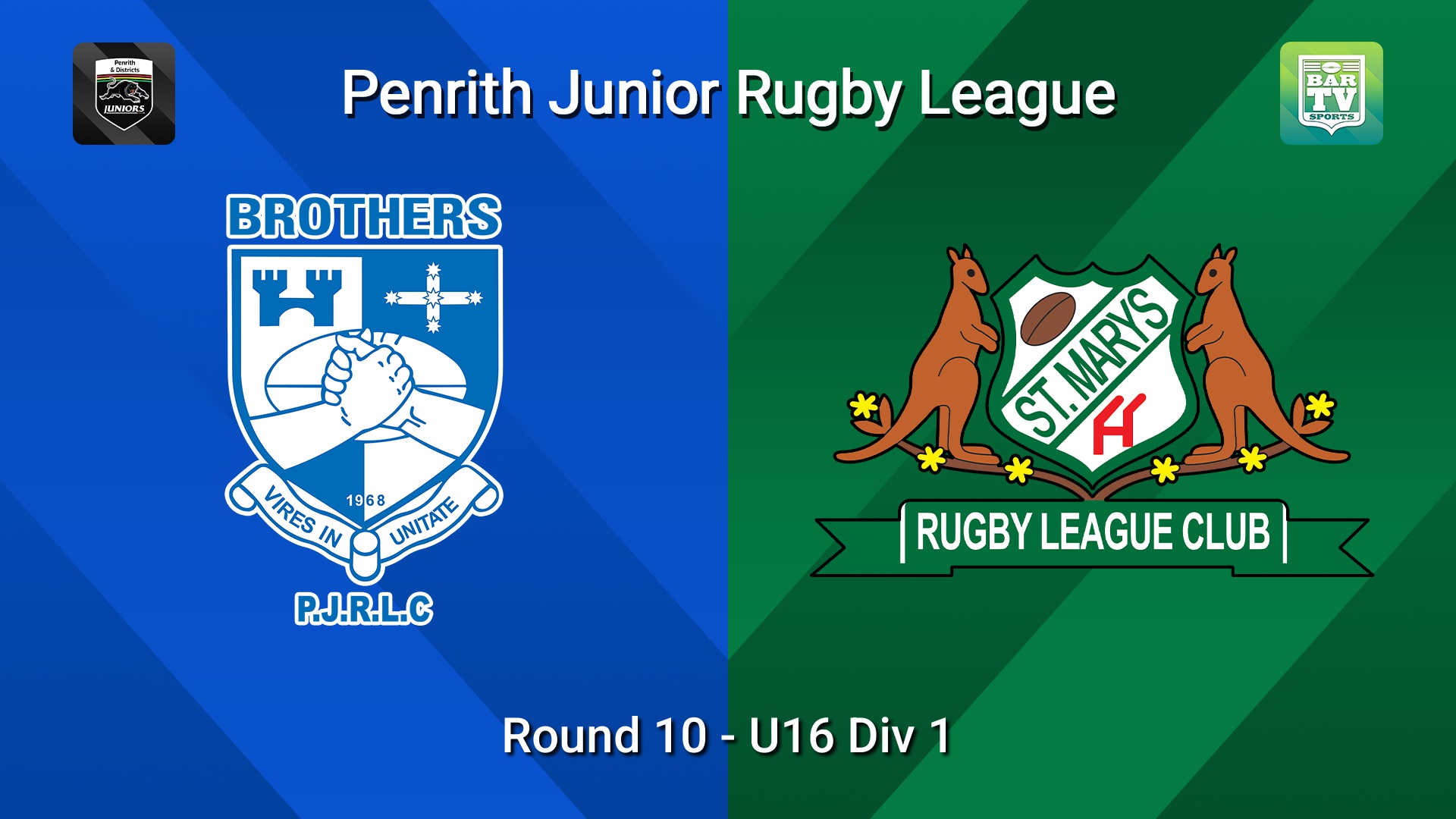 260704-video-Penrith & District Junior Rugby League Round 10 - U16 Div 1 - Brothers v St Marys Slate Image
