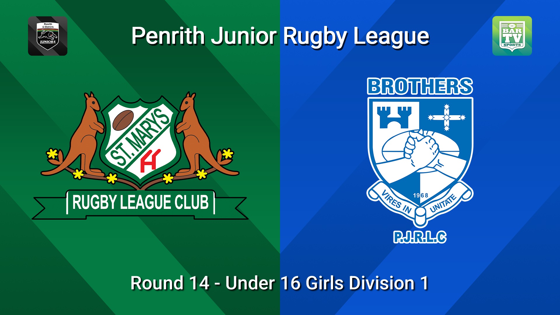 260801-video-Penrith & District Junior Rugby League Round 14 - Under 16 Girls Division 1 - St Marys v Brothers Slate Image