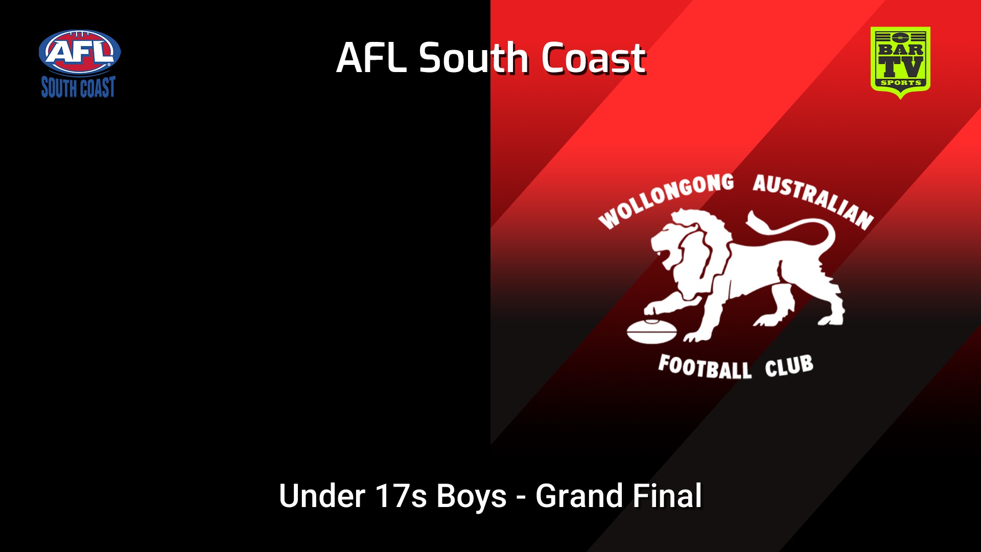 260828-video-AFL South Coast Juniors Grand Final - Under 17s Boys - Kiama Power  v Wollongong Lions Slate Image