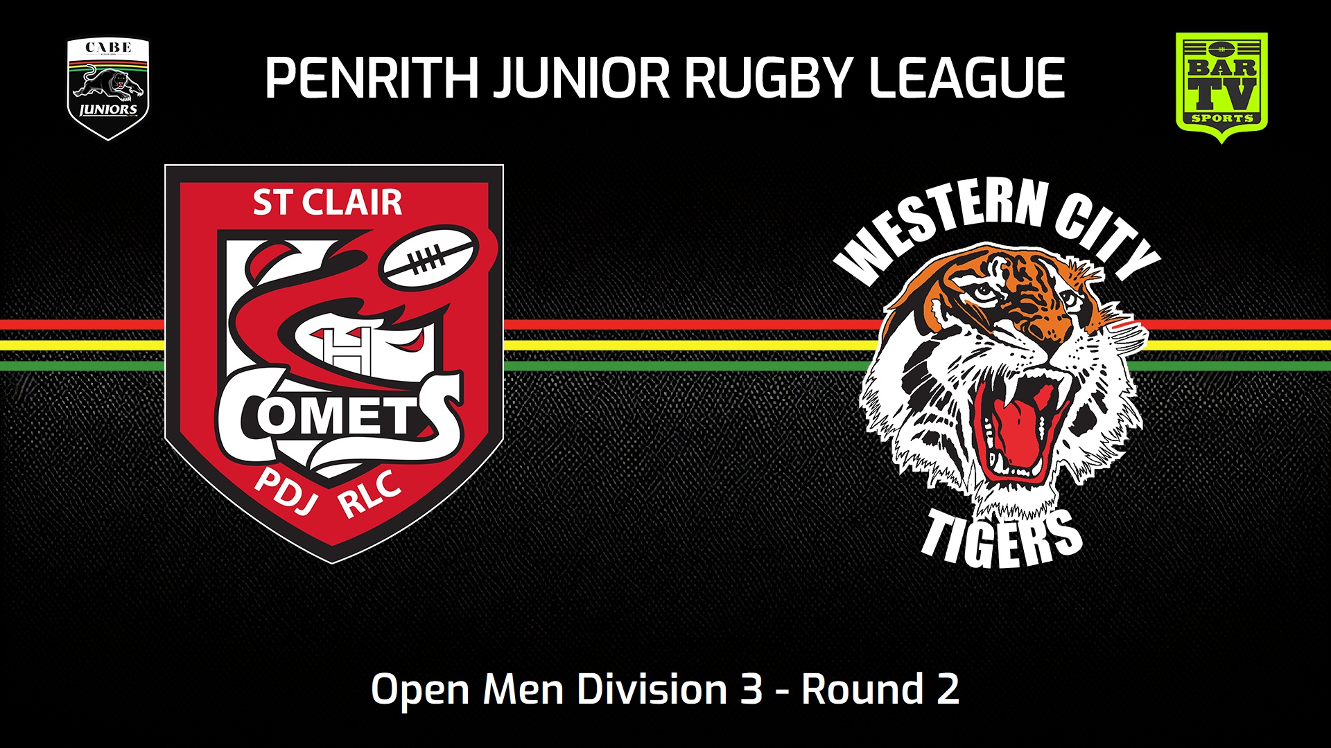 240414-Penrith & District Junior Rugby League Round 2 - Open Men Division 3 - St Clair v Western City Tigers Slate Image
