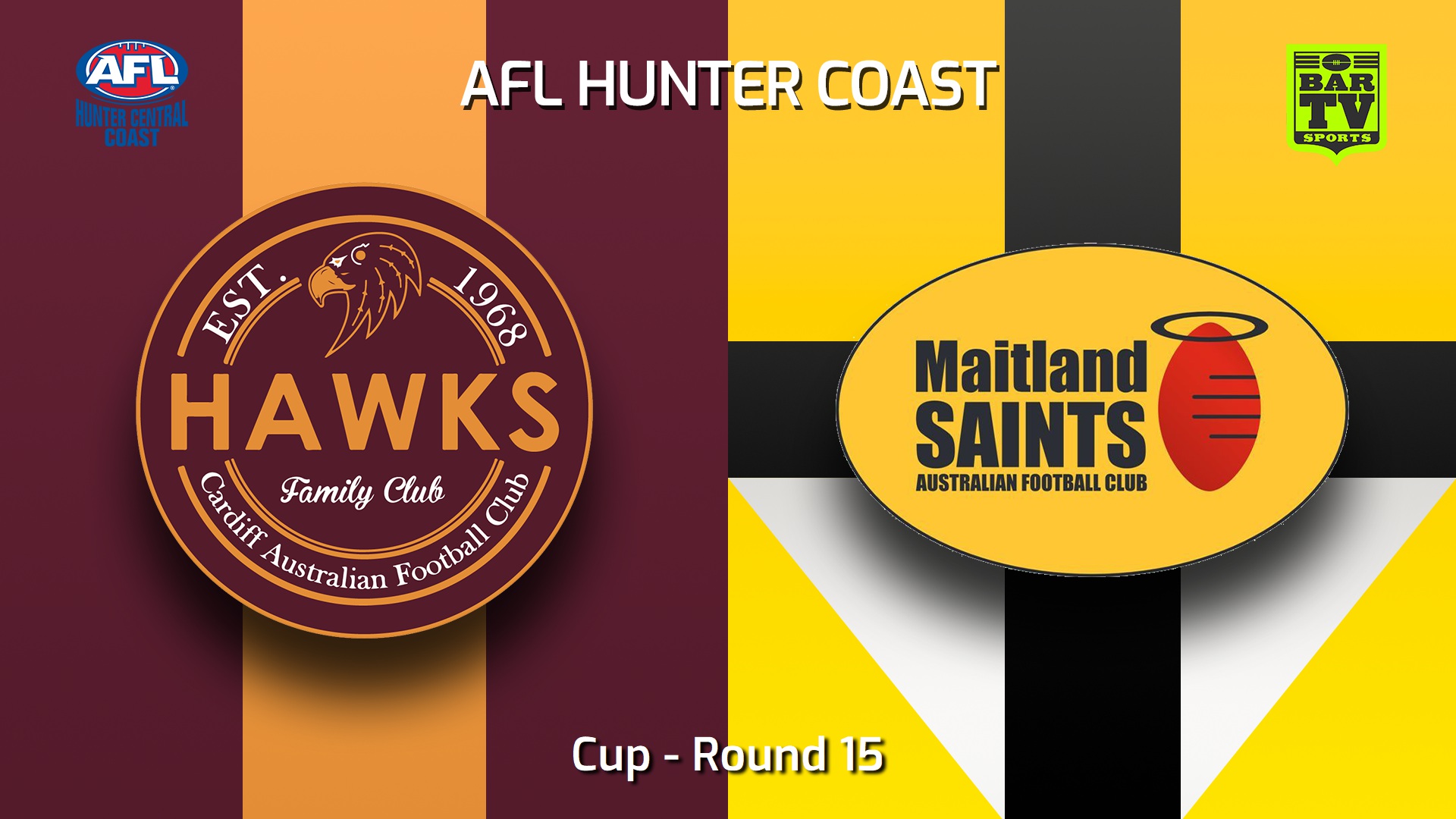 240713-video-AFL Hunter Central Coast Round 15 - Cup - Cardiff Hawks v Maitland Saints Slate Image