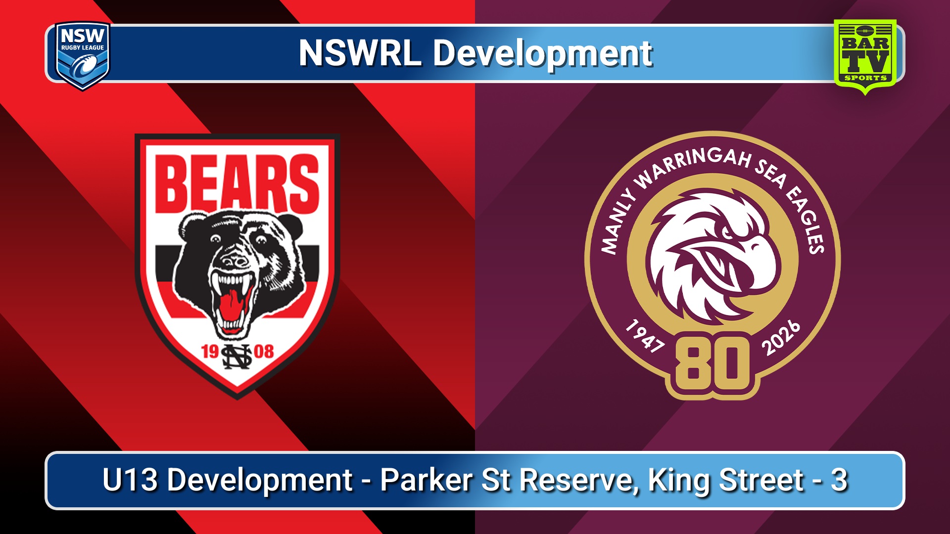 260716-video-NSWRL Development Game 31 - U13 Development - North Sydney Bears v Manly Warringah Sea Eagles Slate Image