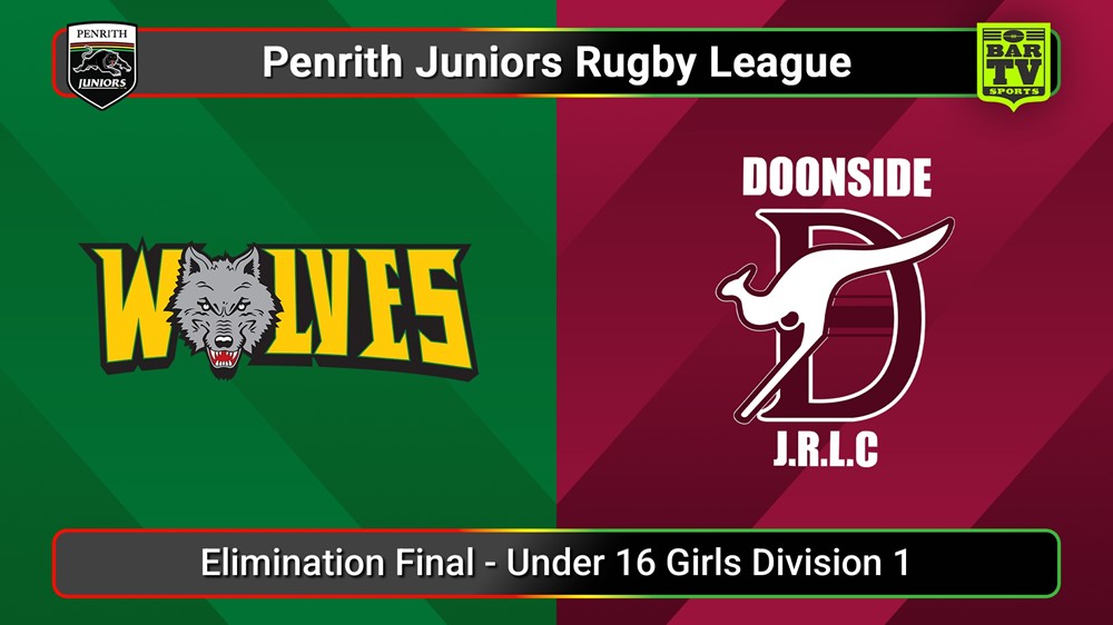 250809-video-Penrith & District Junior Rugby League Elimination Final - Under 16 Girls Division 1 - Windsor Wolves v Doonside Slate Image