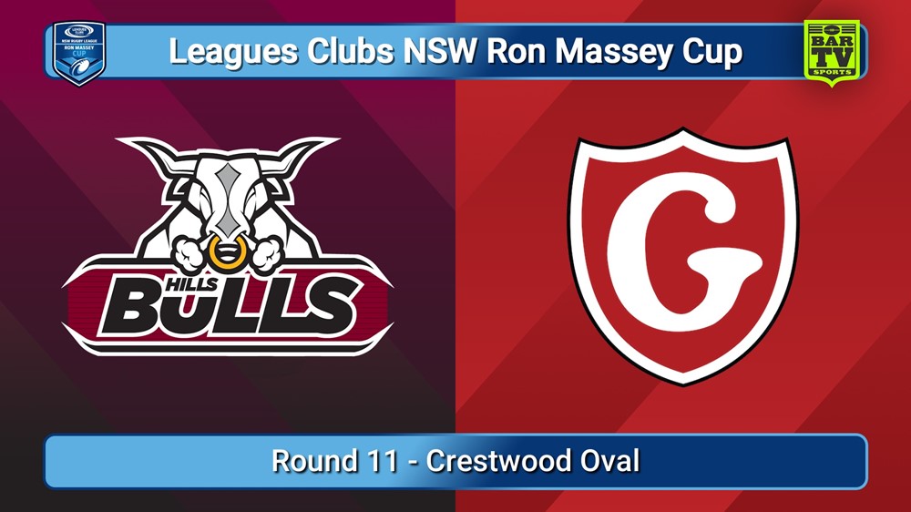 250615-video-Ron Massey Cup Round 11 - Hills Bulls v Glebe Dirty Reds Slate Image