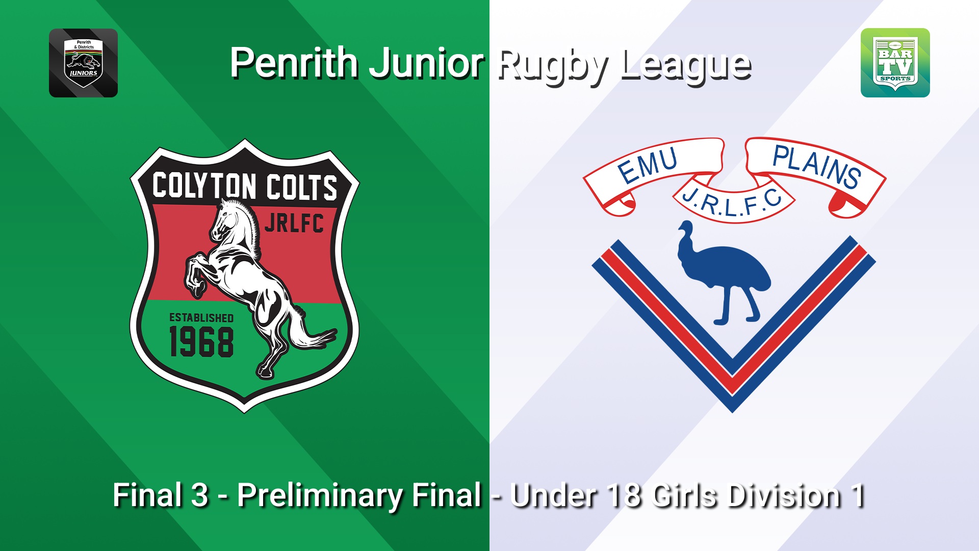 260822-video-Penrith & District Junior Rugby League Final 3 - Preliminary Final - Under 18 Girls Division 1 - Colyton v Emu Plains Minigame Slate Image
