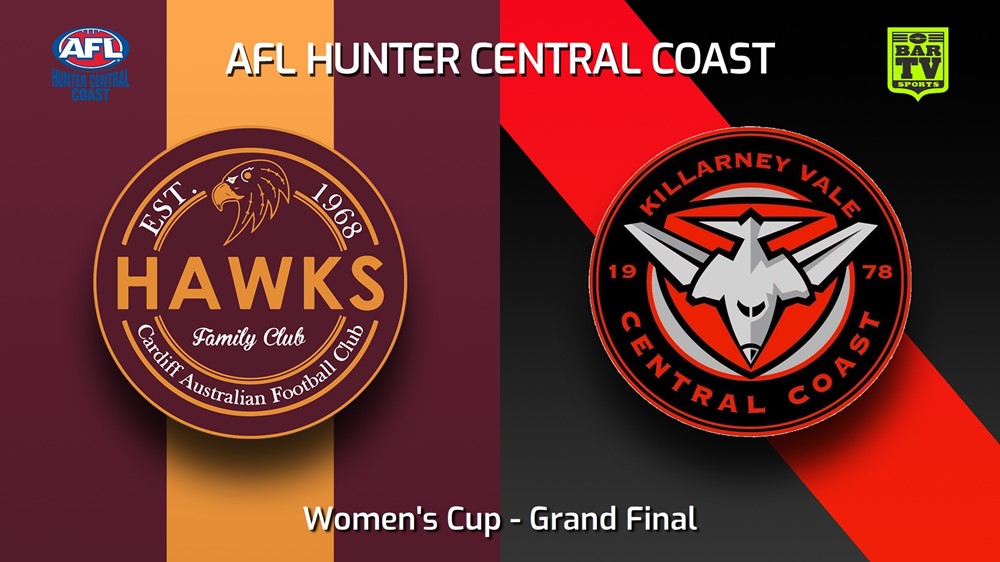 240907-video-AFL Hunter Central Coast Grand Final - Women's Cup - Cardiff Hawks v Killarney Vale Bombers Slate Image