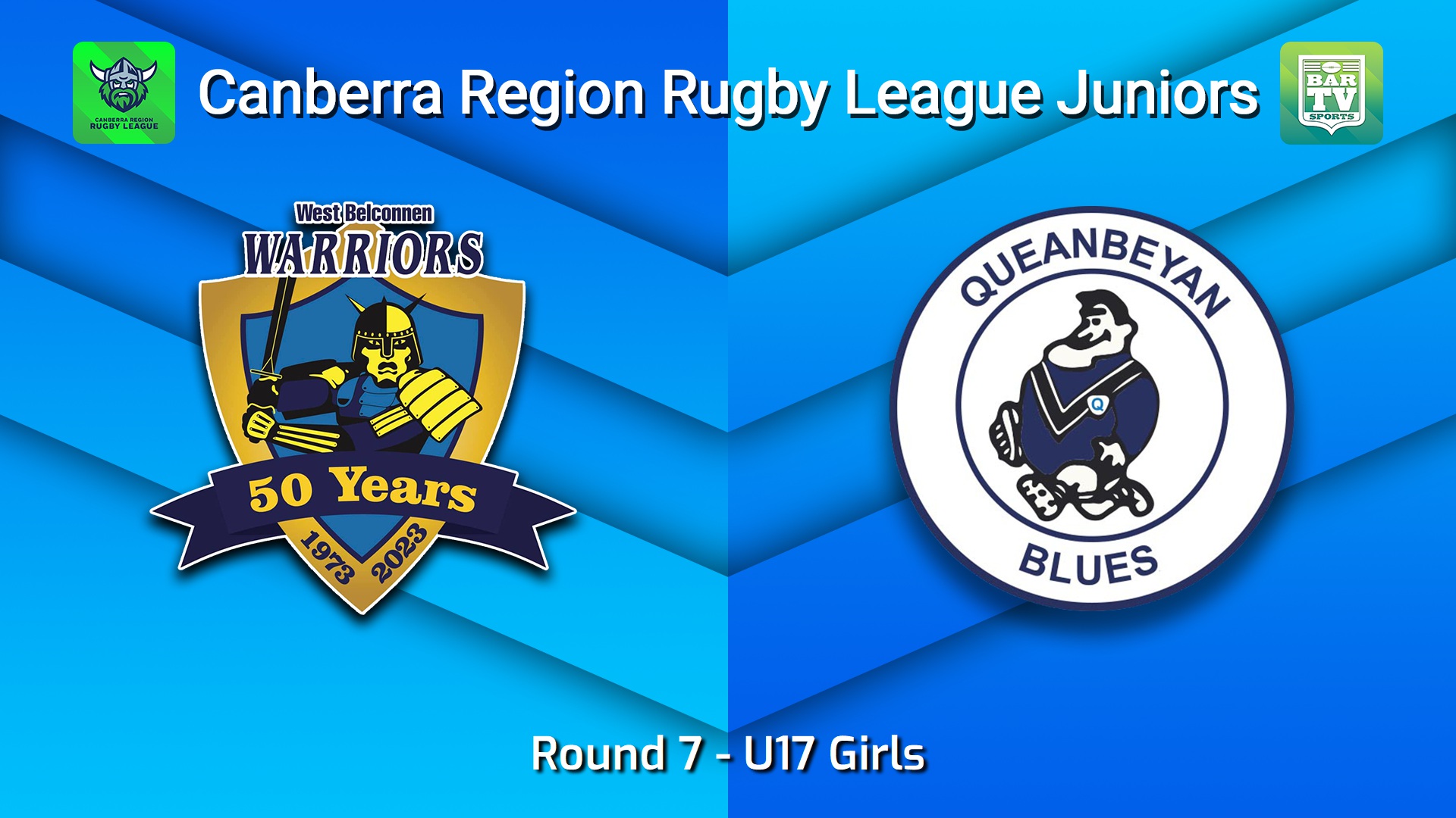 260619-video-Canberra Region Rugby League Juniors Round 7 - U17 Girls - West Belconnen Warriors Juniors v Queanbeyan Blues Juniors Slate Image