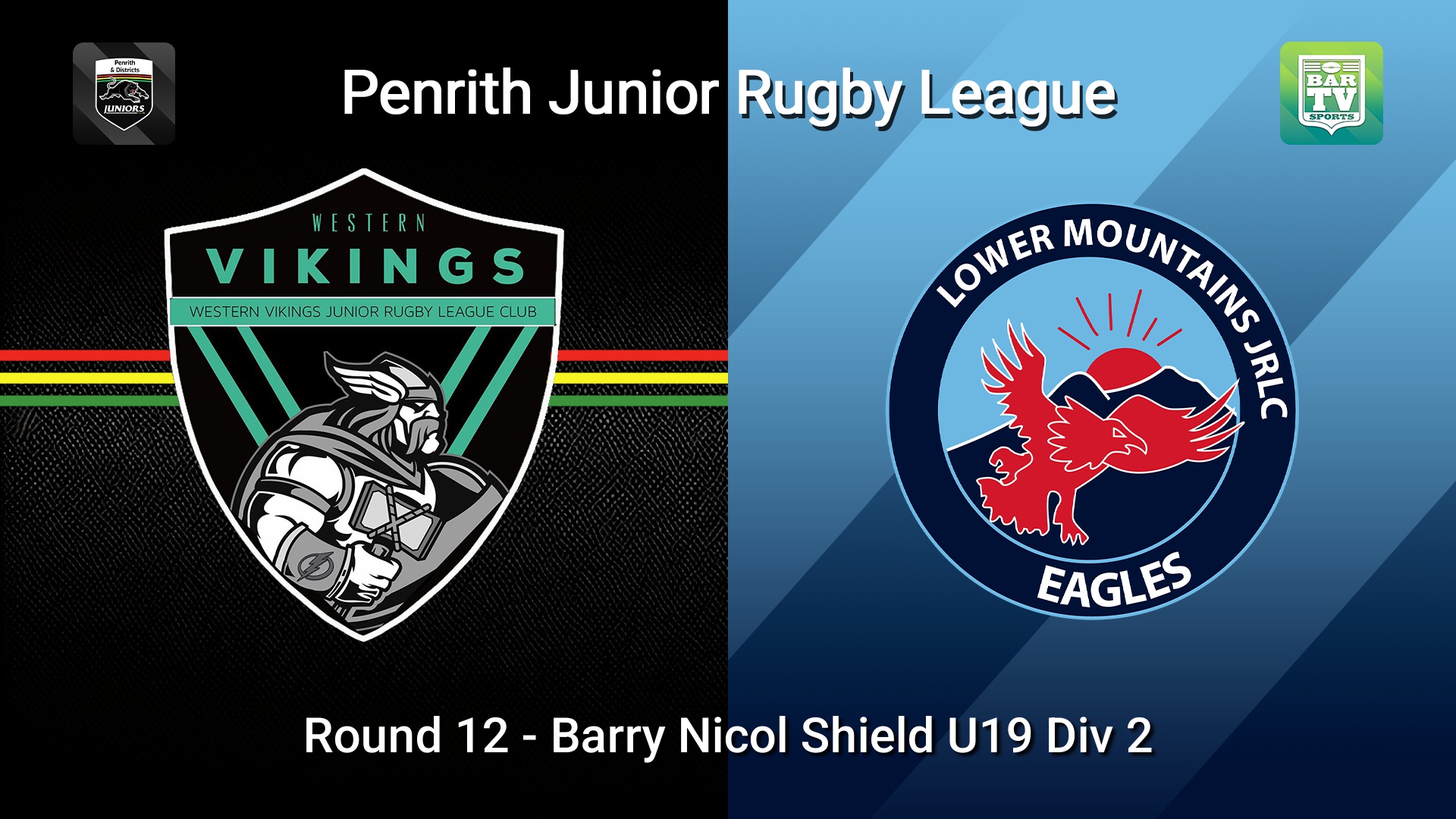 260704-video-Penrith & District Junior Rugby League Round 12 - Barry Nicol Shield U19 Div 2 - Western Vikings v Lower Mountains Slate Image