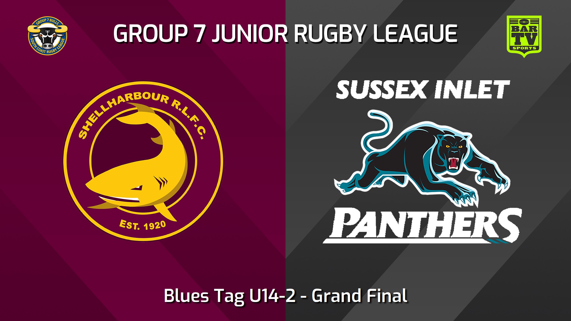 240810-video-South Coast Juniors Grand Final - Blues Tag U14-2 - Shellharbour Sharks v Sussex Inlet Panthers Slate Image