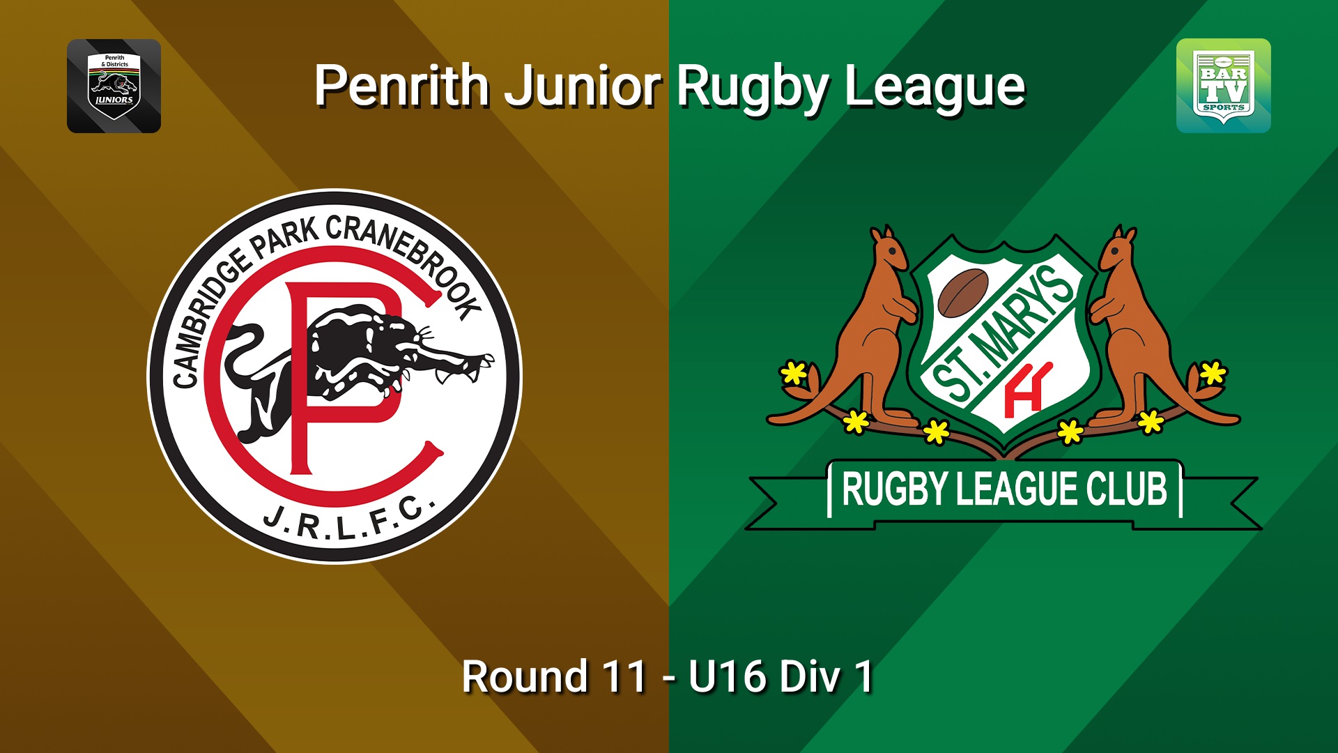 260711-video-Penrith & District Junior Rugby League Round 11 - U16 Div 1 - Cambridge Park v St Marys Slate Image