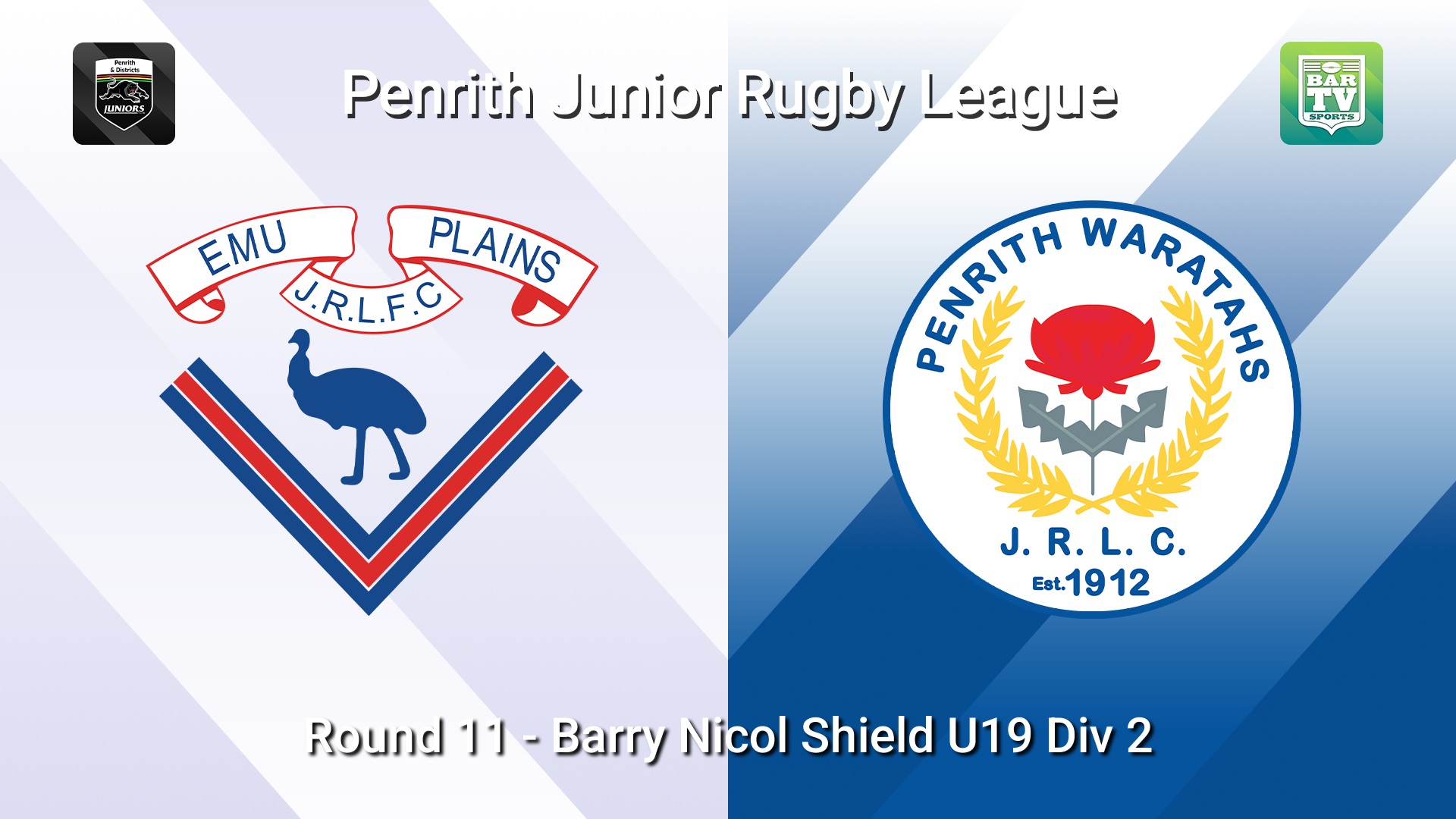 260627-video-Penrith & District Junior Rugby League Round 11 - Barry Nicol Shield U19 Div 2 - Emu Plains v Penrith Waratahs Slate Image