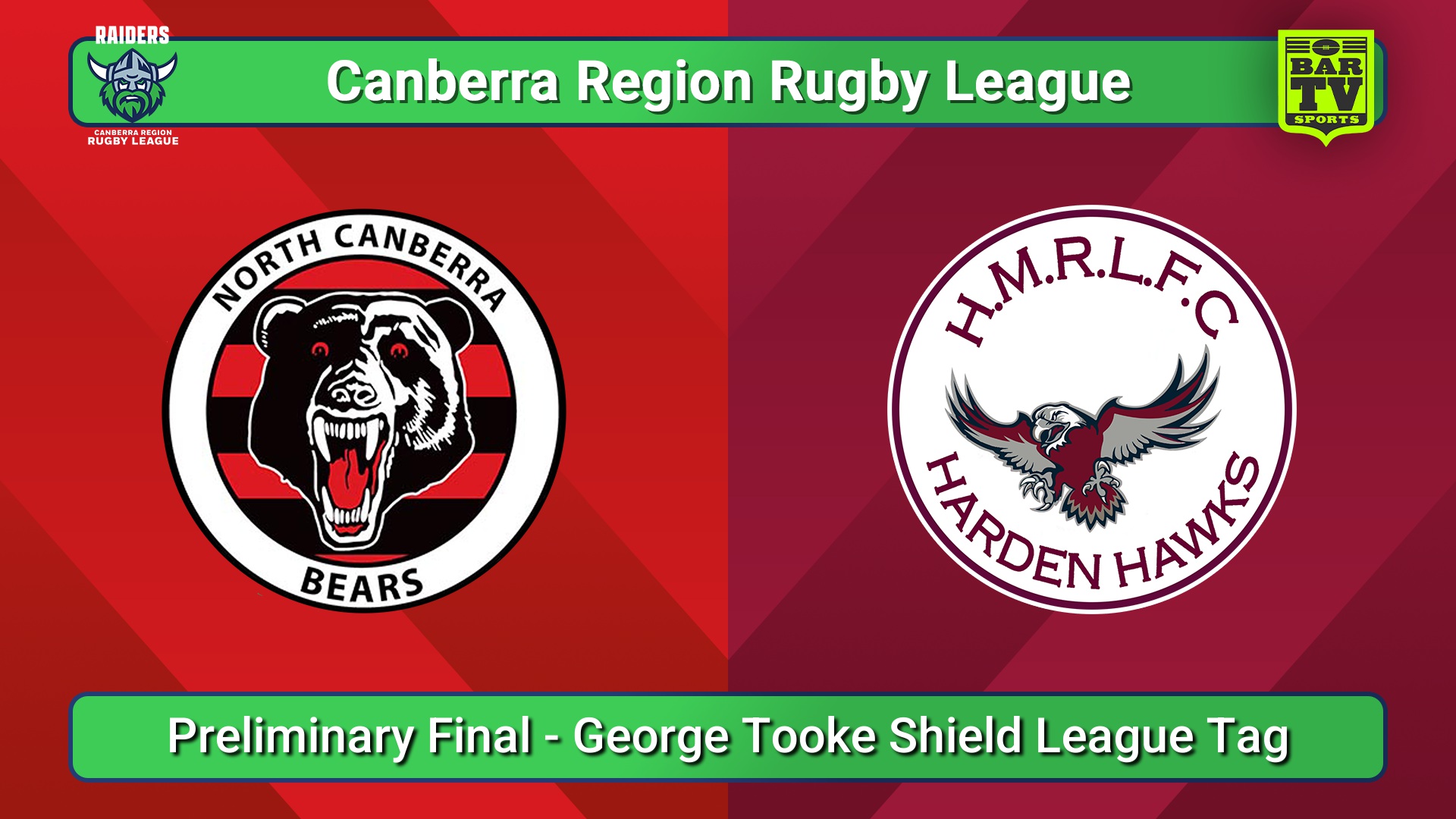 250906-video-Canberra Preliminary Final - George Tooke Shield League Tag - North Canberra Bears v Harden Hawks Slate Image