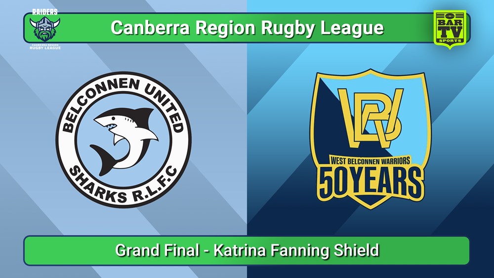 250913-video-Canberra Grand Final - Katrina Fanning Shield - Belconnen United Sharks v West Belconnen Warriors Slate Image