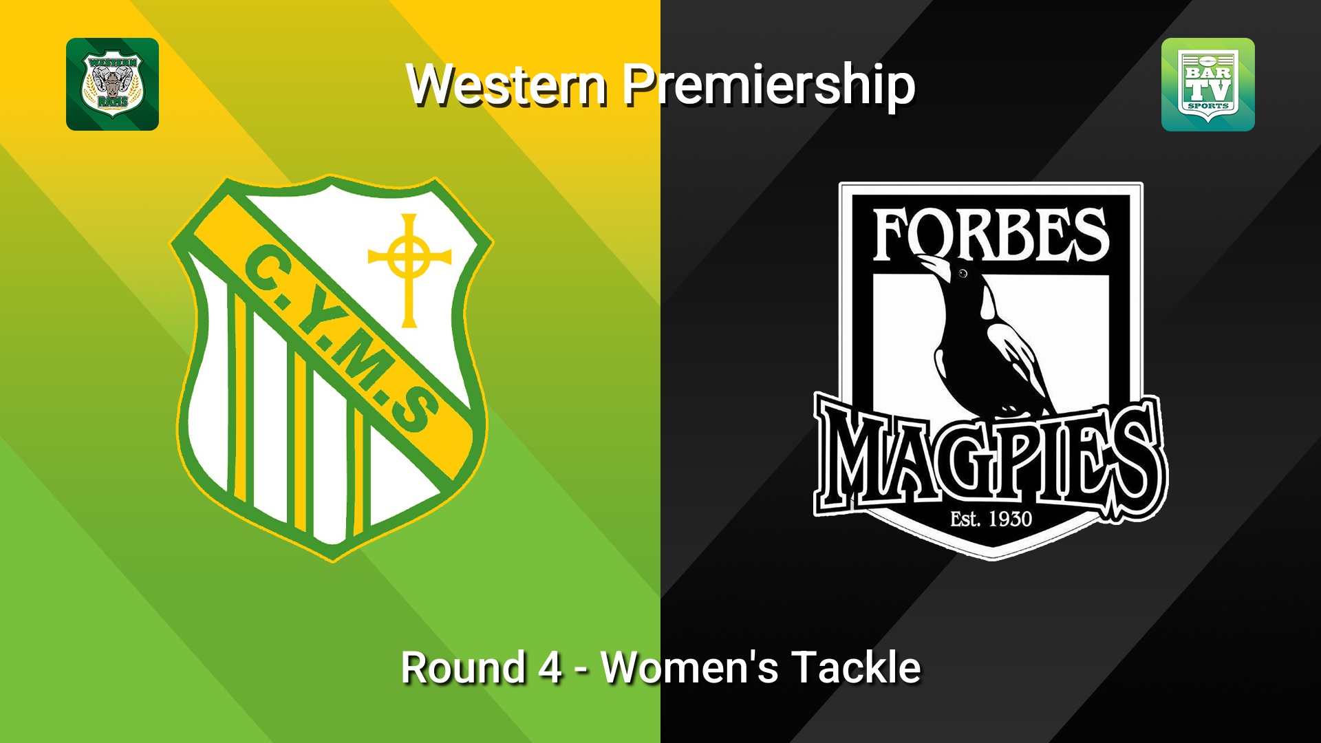 260621-video-Western Premiership Round 4 - Women's Tackle - Orange CYMS v Forbes Magpies Minigame Slate Image
