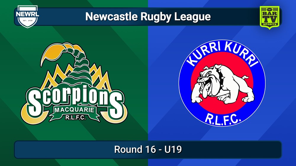 250812-video-Newcastle RL Round 16 - U19 - Macquarie Scorpions v Kurri Kurri Bulldogs Slate Image