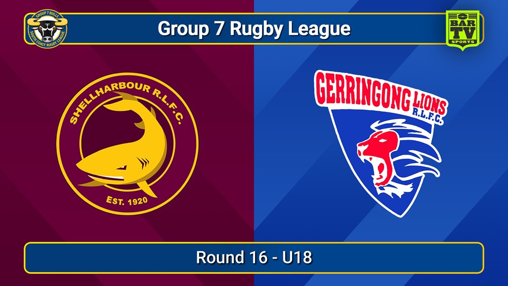 250817-video-South Coast Round 16 - U18 - Shellharbour Sharks v Gerringong Slate Image