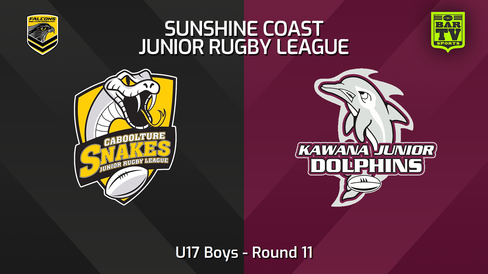 240615-video-Sunshine Coast Junior Rugby League Round 11 - U17 Boys - Caboolture Snakes JRL v Kawana Dolphins JRL Slate Image