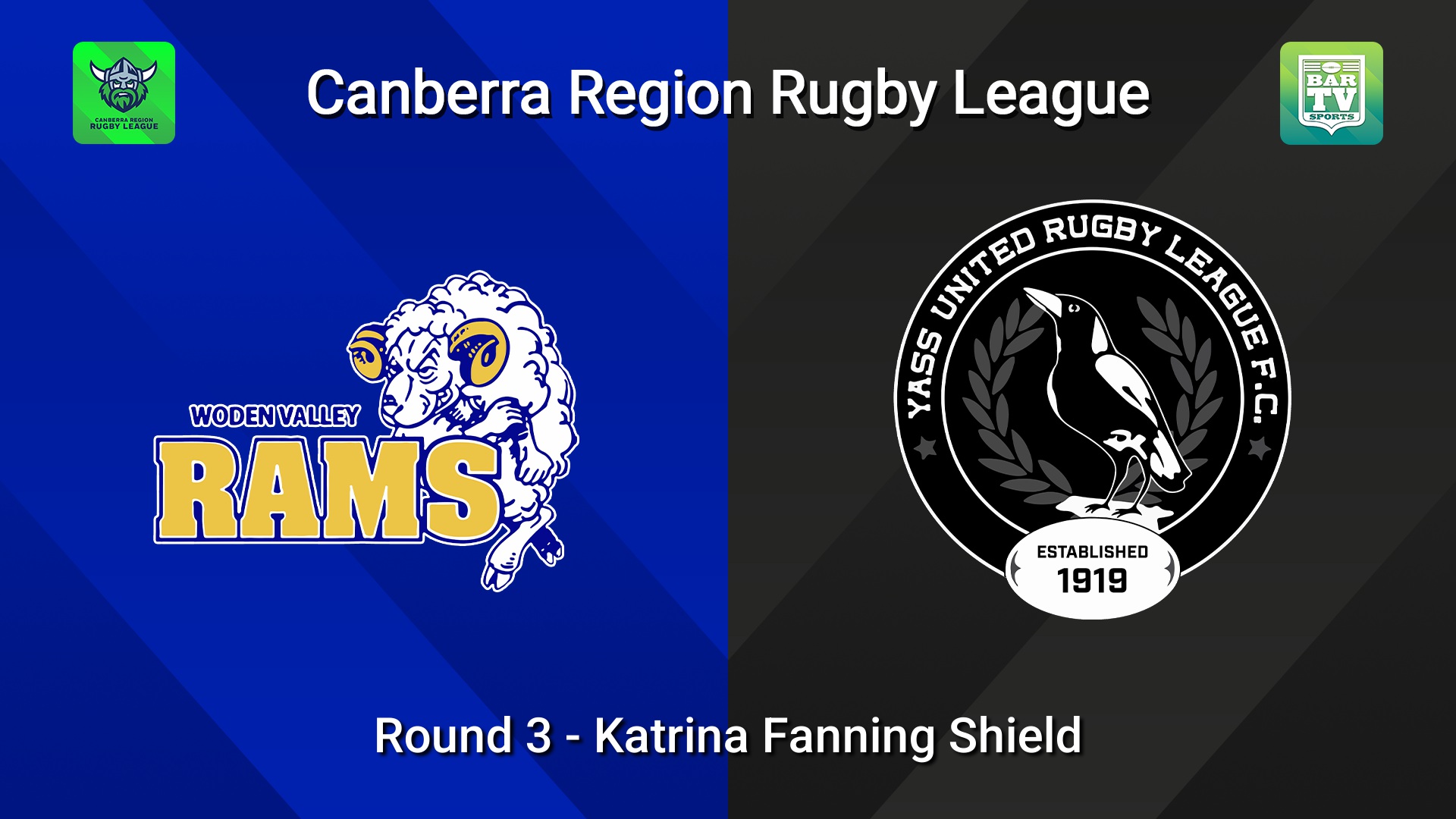 260502-video-Canberra Round 3 - Katrina Fanning Shield - Woden Valley Rams v Yass Magpies Slate Image