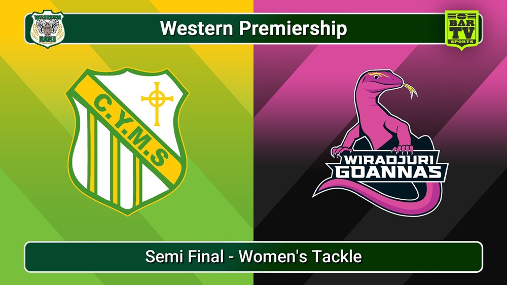 250824-video-Western Premiership Semi Final - Women's Tackle - Orange CYMS v Wiradjuri Goannas Slate Image