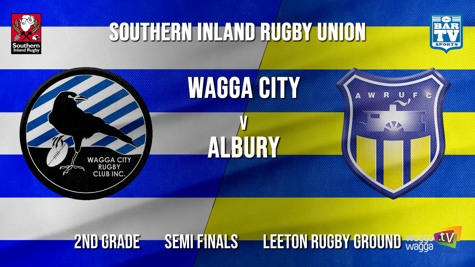 Southern Inland Rugby Union Semi Finals - 2nd Grade - Wagga City v Albury Steamers Slate Image