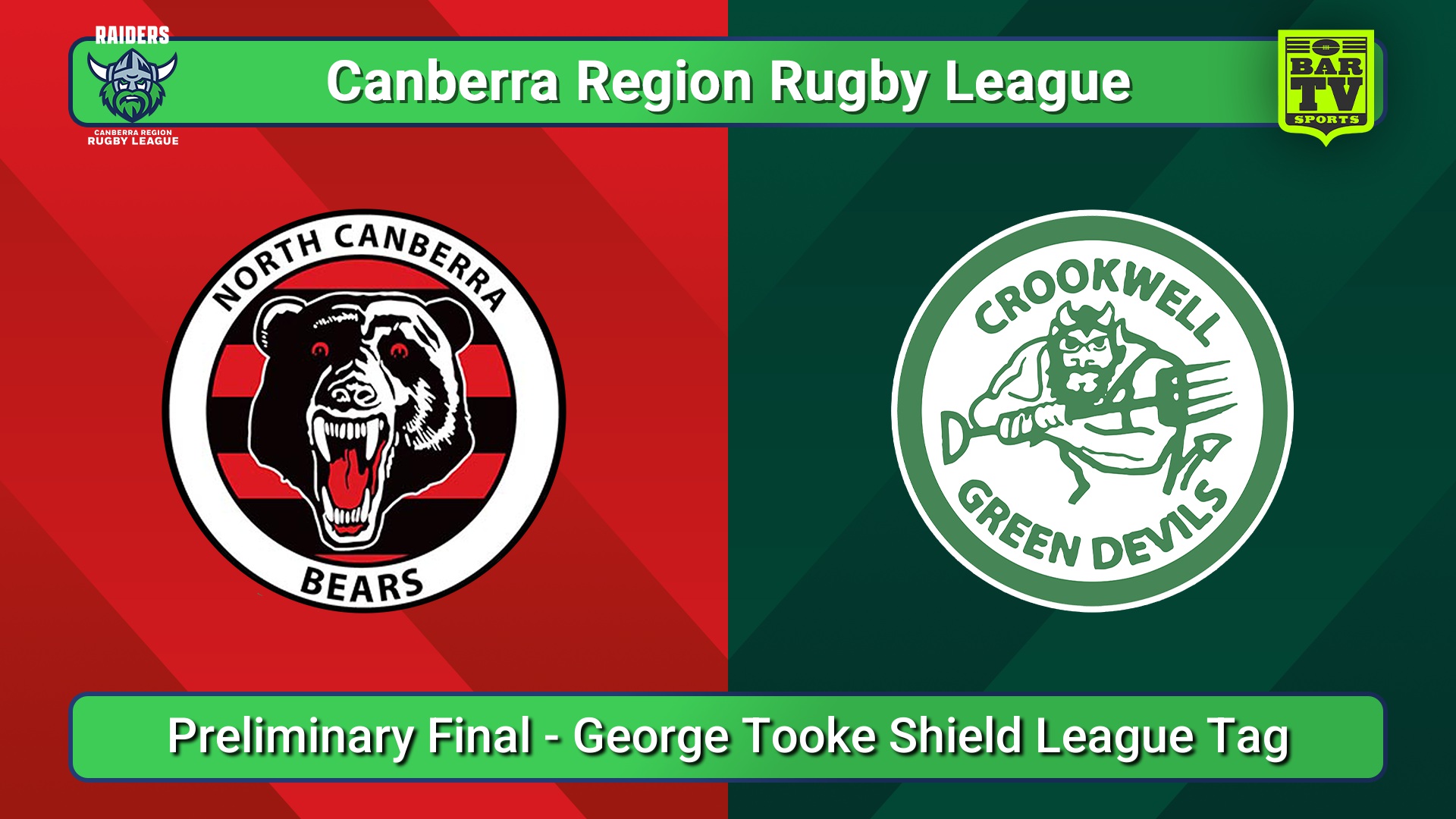 250913-video-Canberra Preliminary Final - George Tooke Shield League Tag - North Canberra Bears v Crookwell Green Devils Slate Image
