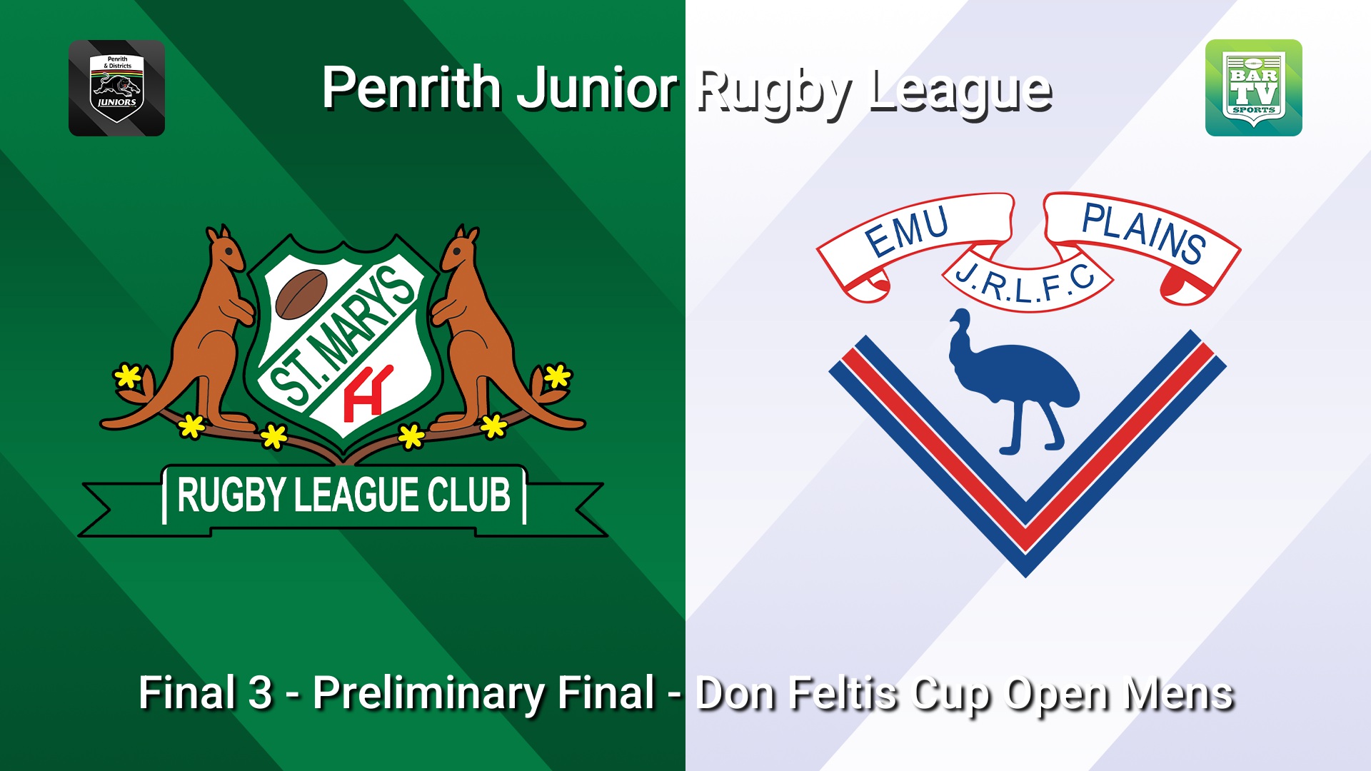 260906-video-Penrith & District Junior Rugby League Final 3 - Preliminary Final - Don Feltis Cup Open Mens - St Marys v Emu Plains Slate Image
