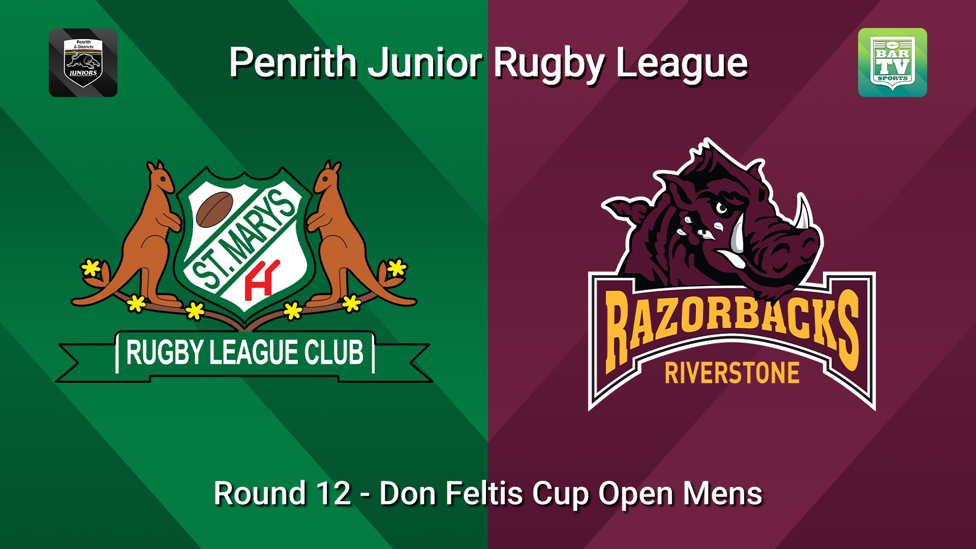 260719-video-Penrith & District Junior Rugby League Round 12 - Don Feltis Cup Open Mens - St Marys v Riverstone Slate Image