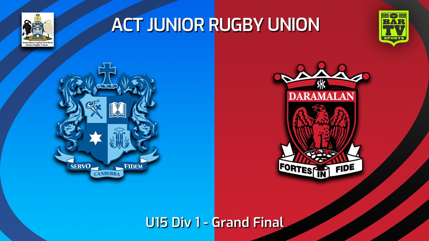 230903-ACT Junior Rugby Union Grand Final - U15 Div 1 - Marist Rugby Club v Daramalan College Slate Image
