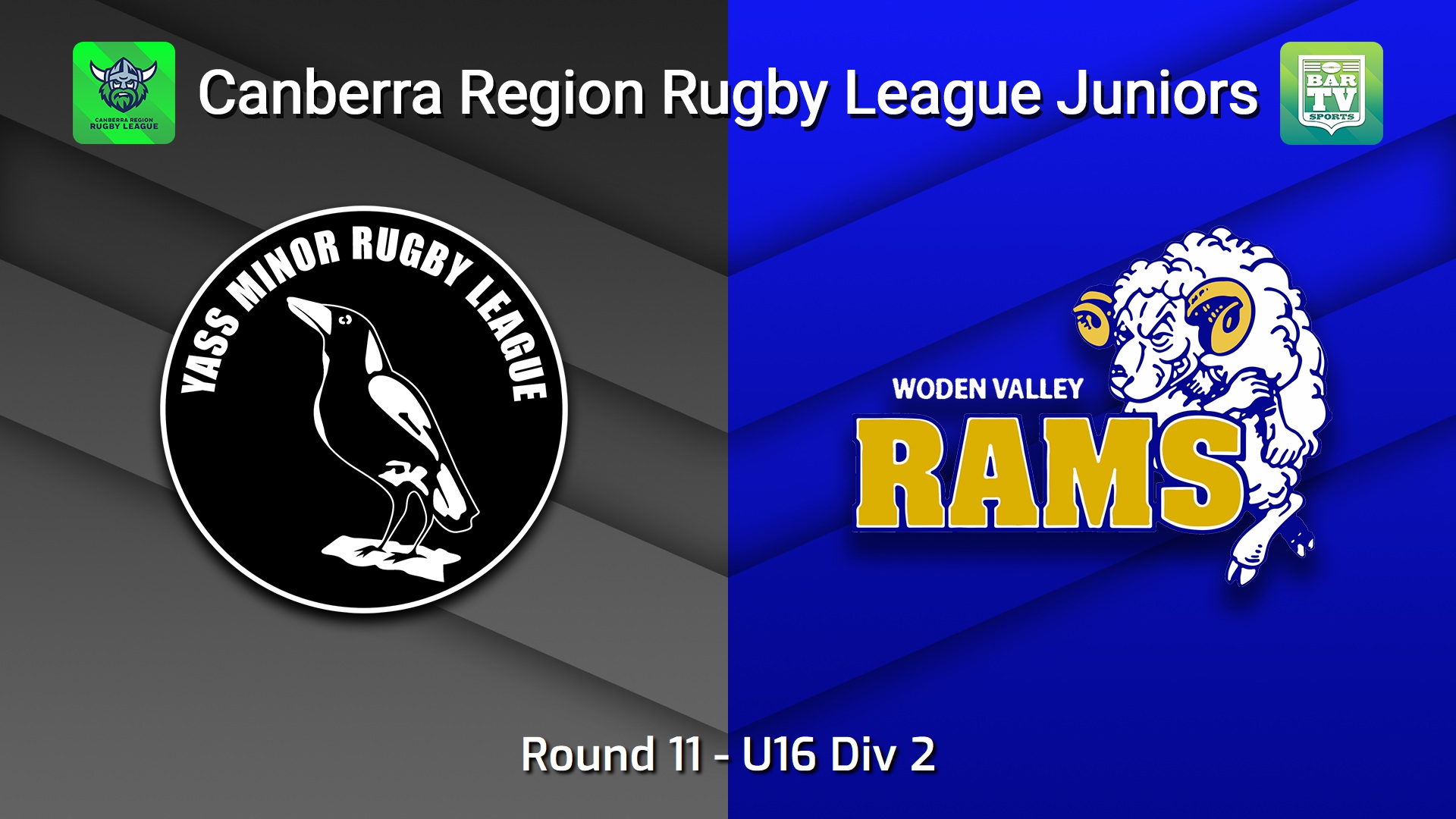 260731-video-Canberra Region Rugby League Juniors Round 11 - U16 Div 2 - Yass Magpies Juniors v Woden Valley Rams Juniors Slate Image